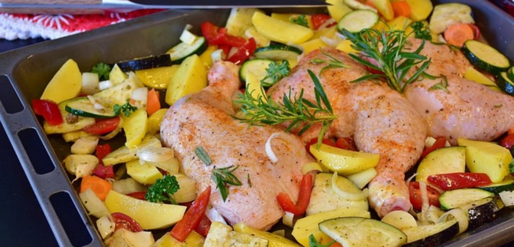 Use Roasted chicken & veggies to cook once and eat 6 times
